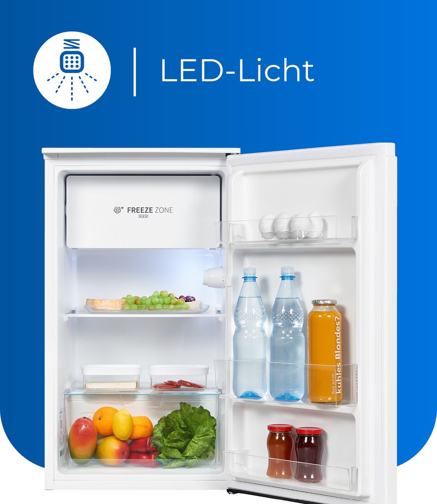 Exquisit Kühlschrank KS117-3-010E weiss | 82 l Nutzinhalt | Produktbild 4