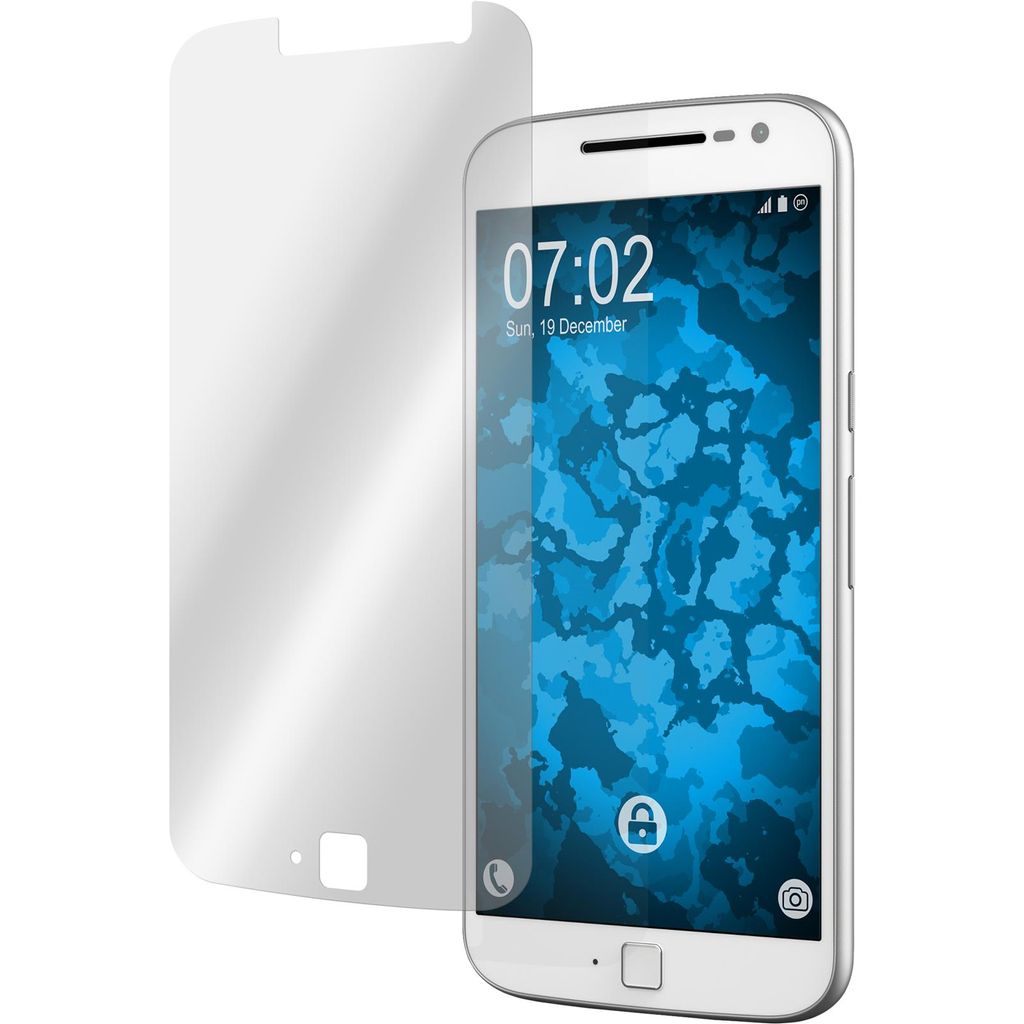 4er-Pack PhoneNatic Displayschutzfolien klar kompatibel mit Motorola Moto G4 Plus