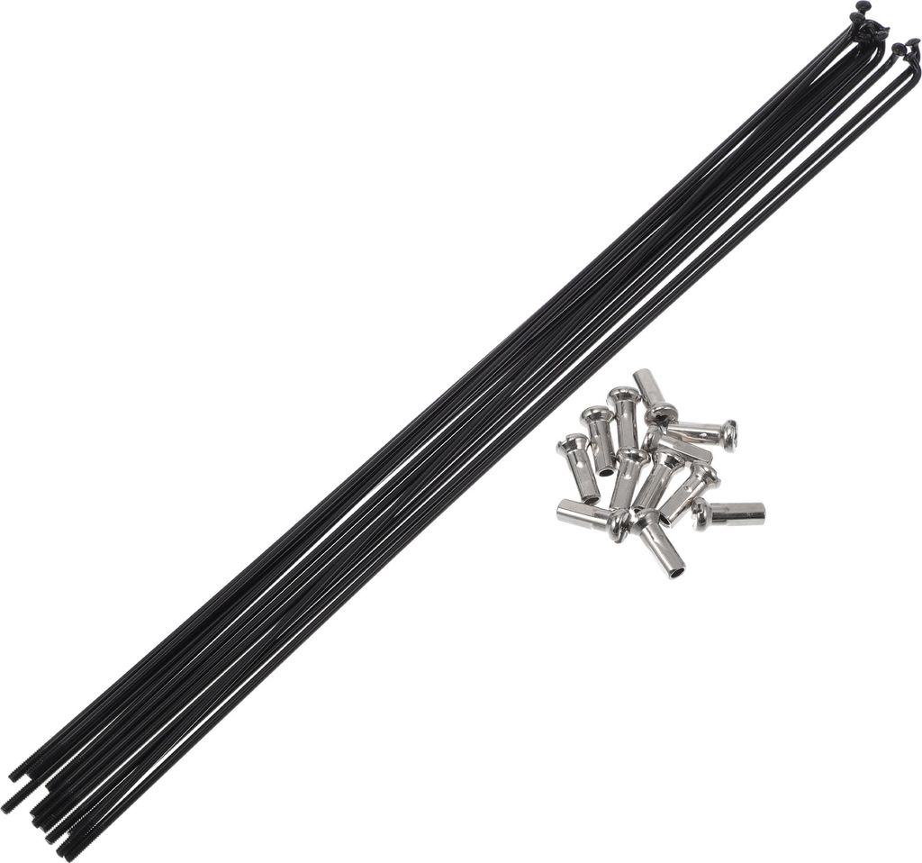 Fahrradspeichen 14G 263mm Länge Fahrradrad Speichen 304 Edelstahl Schwarz 1 Satz