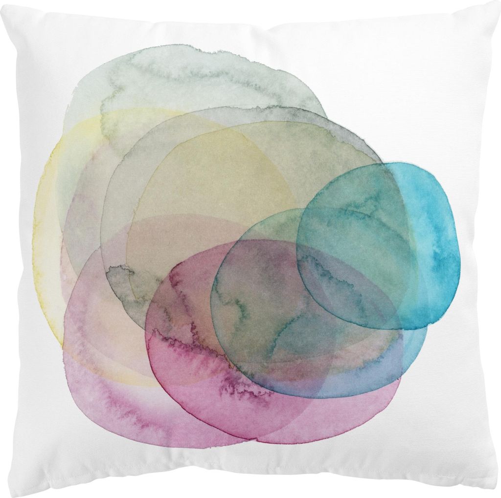 Dekokissen mit Motiv drinnen / Indoor Zierkissen Canvas waschbar Design blau Abstrakt Sofakissen mit Füllung