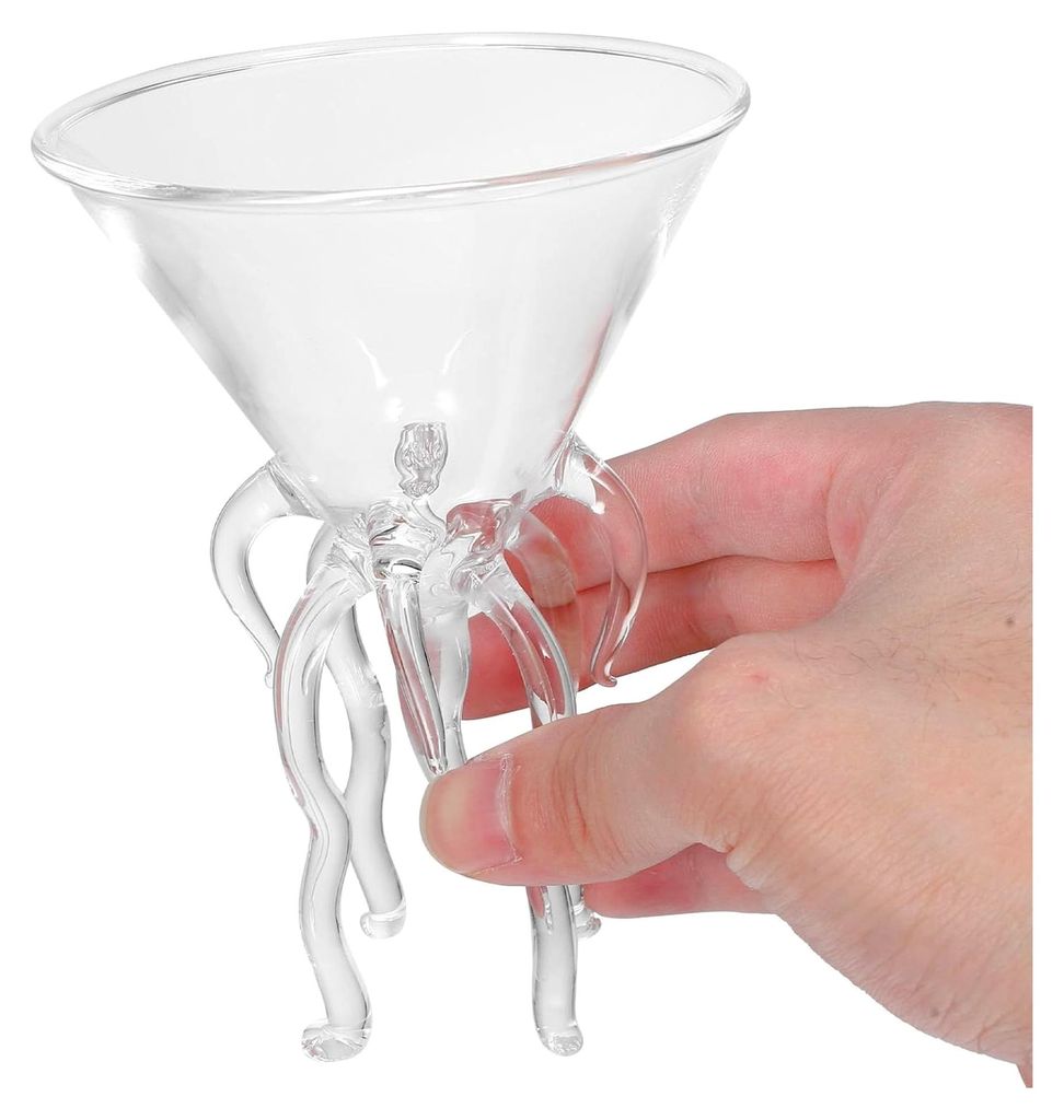 Transparente Cocktailgläser im Oktopus-Design, 2 Stück, für Partys und Hochzeiten geeignet