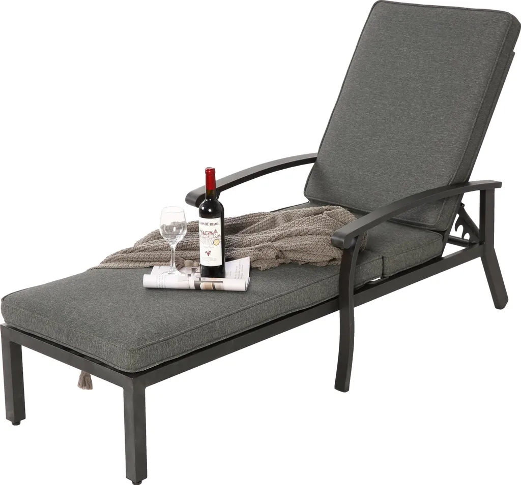 Chaise longue anti-rouille et coussin imperméable pour confort durable - 8