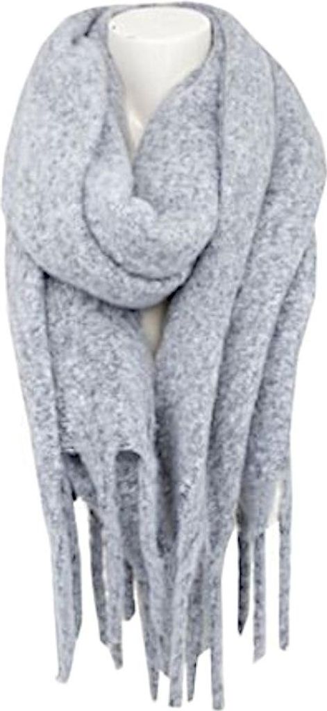 Winter Damen Schal » Winterschal Dread Style » Winterfarben » Fransenschal 187 x 50 cm » warmer Damenschal mit dicken Fransen » Hohes Volumen:...