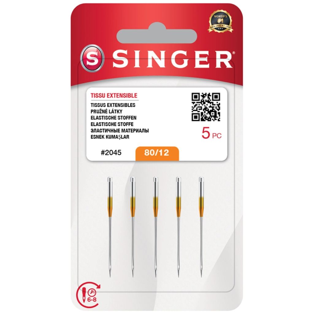 Singer Nähmaschinennadeln Stretch 2045 Stärke 80 a 5 Stück Produktbild 