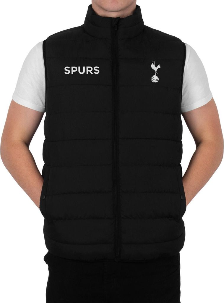 Tottenham Hotspur FC - Weste für Herren, Wattiert GF219 (XL) (Schwarz)