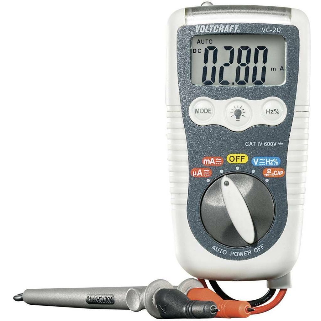Voltcraft multimetro portatile digitale VC-20 Resistente Immagine del prodotto 