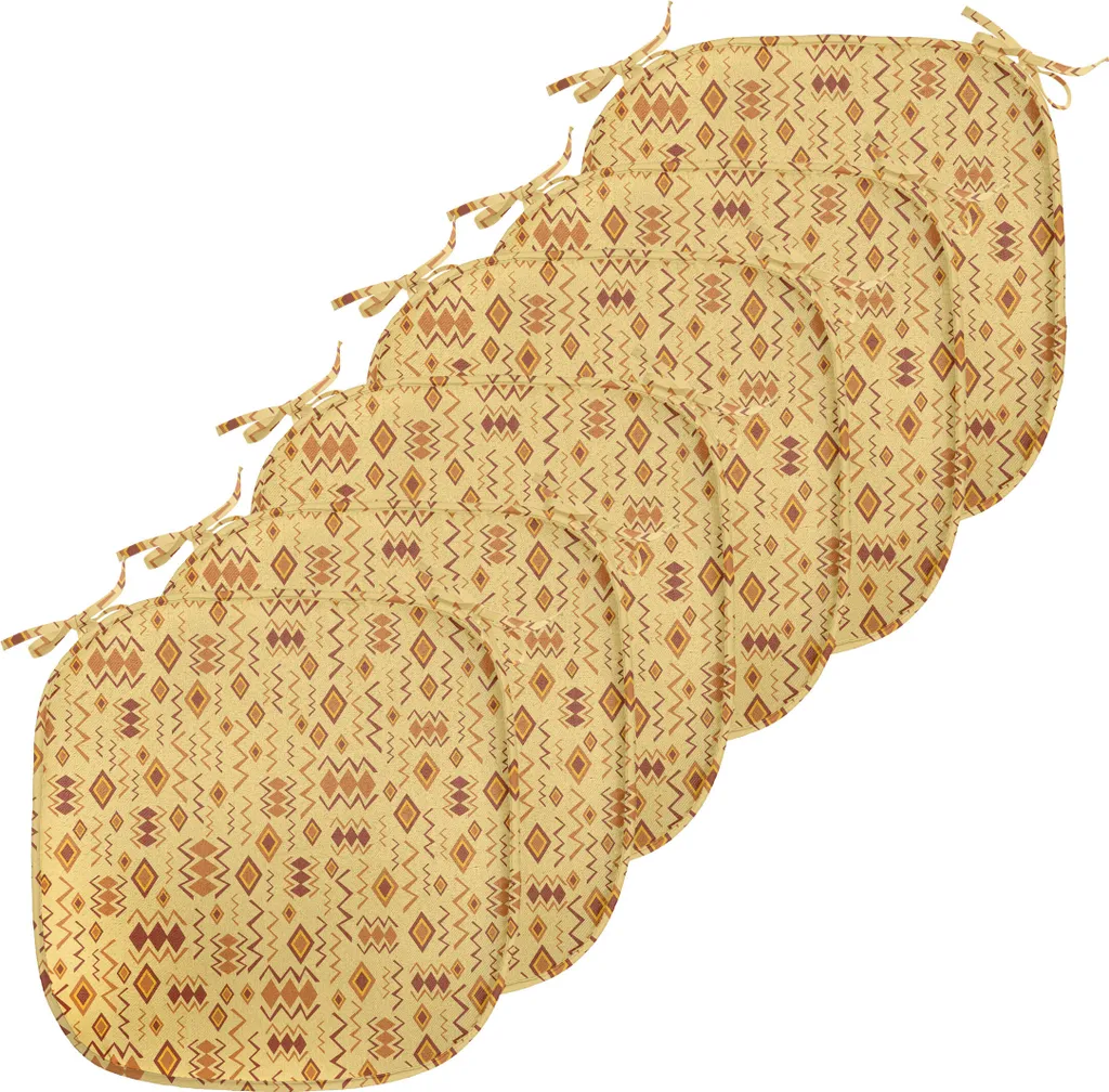 Coussins de Chaise pour Salle à Manger Lot de 6 avec Sangles de Fixation