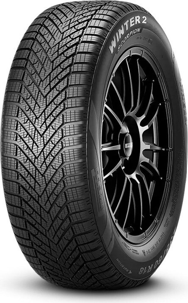 A close-up studio shot of a single car tire.