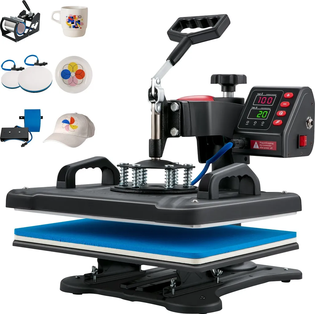 Machine de sublimation multifonction 5 en 1 pour textile et coques