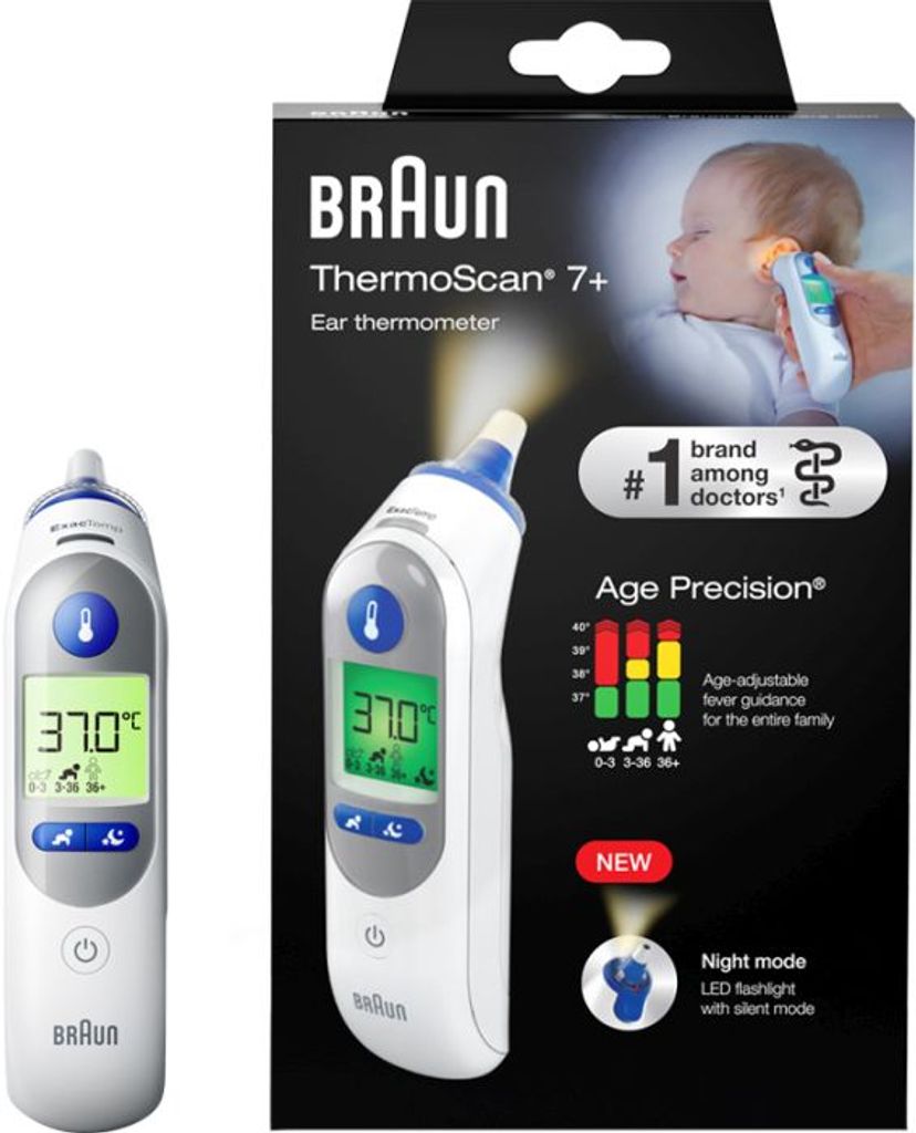 Braun ThermoScan 7 Infrarot-Ohrthermometer IRT6520