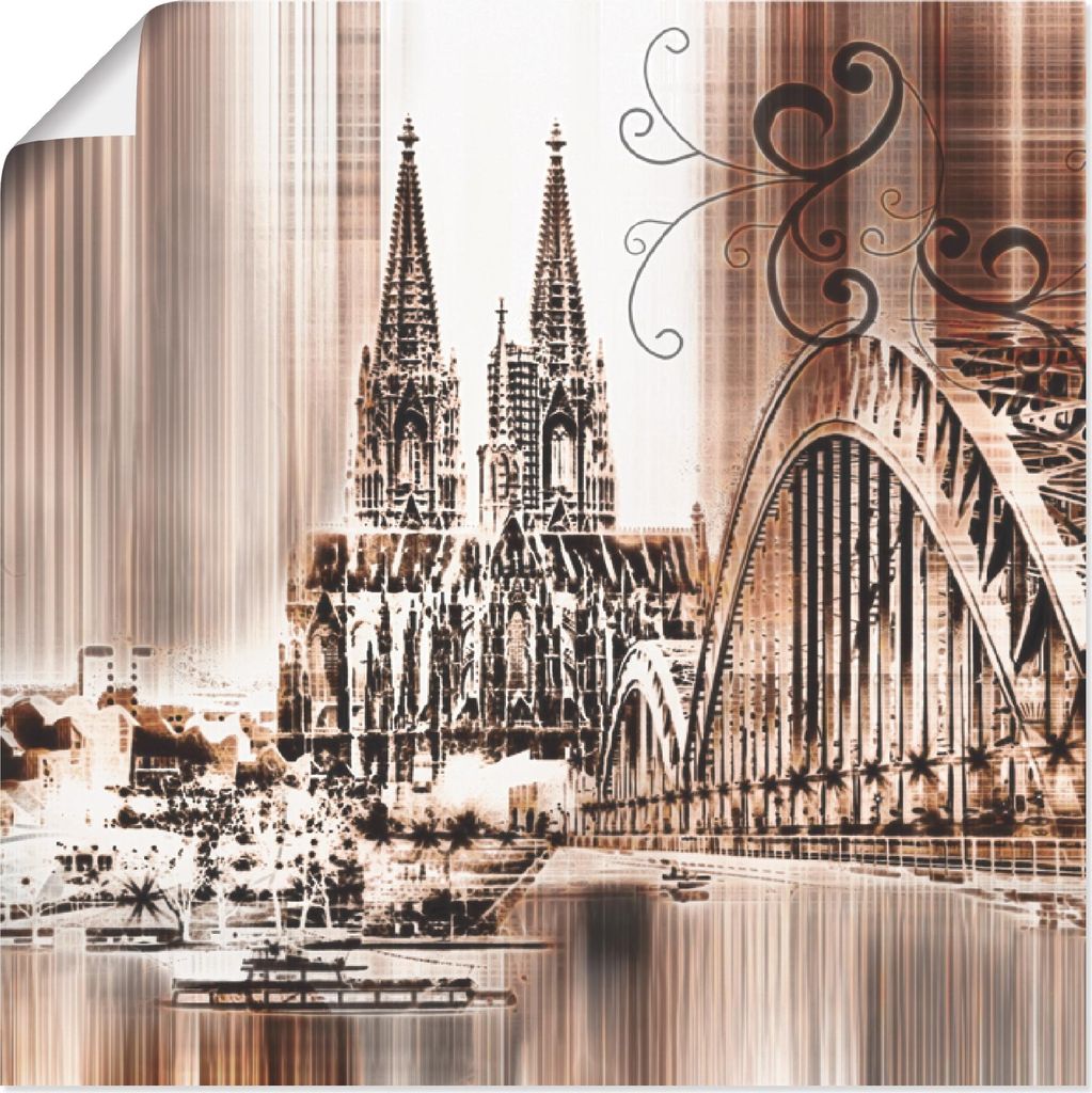 ARTland Poster Köln Skyline Collage VI Größe: 50x50 cm