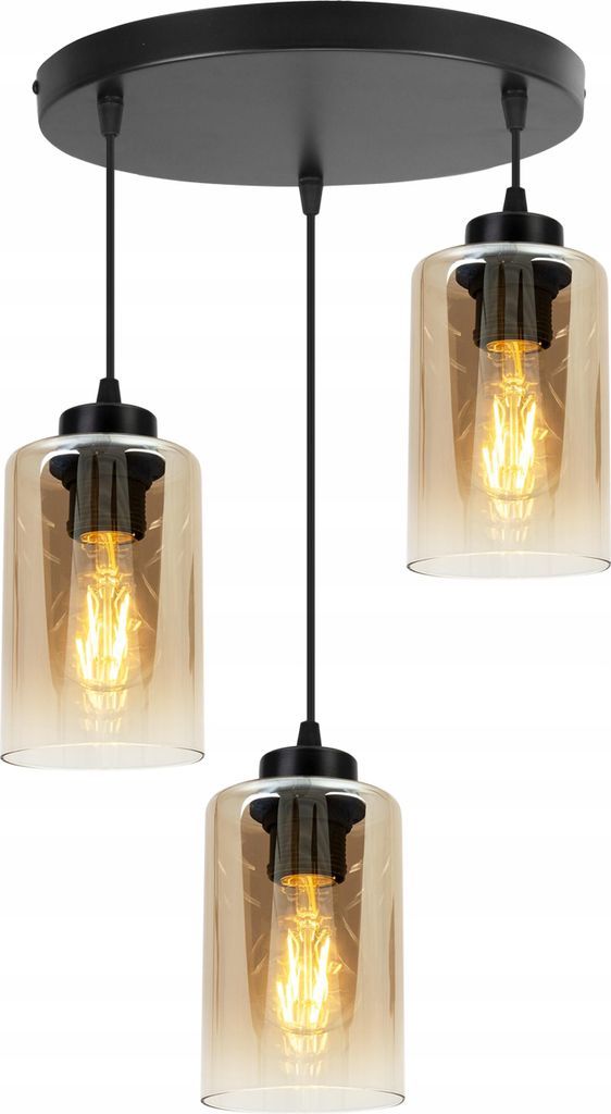 Deckenlampe Hängelampe Plafond Kronleuchter Loft elegant mit Glasschirmen