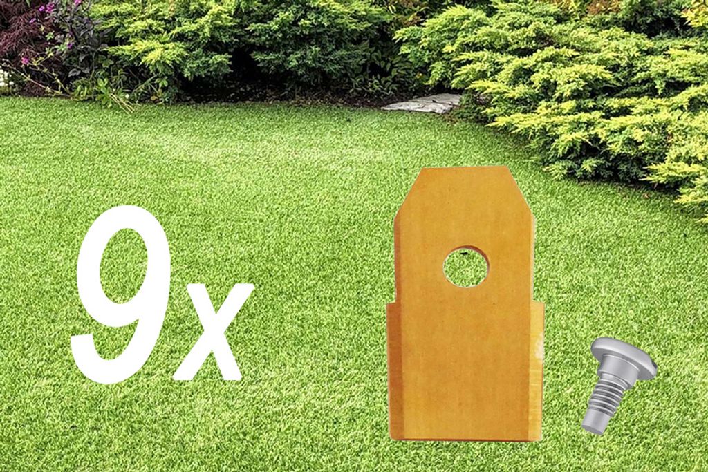 9x Messer für Mähroboter | Messer für Husqvarna Automower | Gardena Sileno