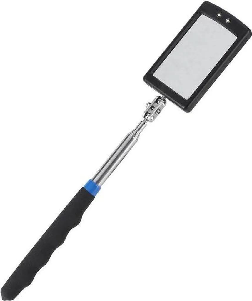 Miroir télescopique de mécanique avec LED et tête pivotante 360°
