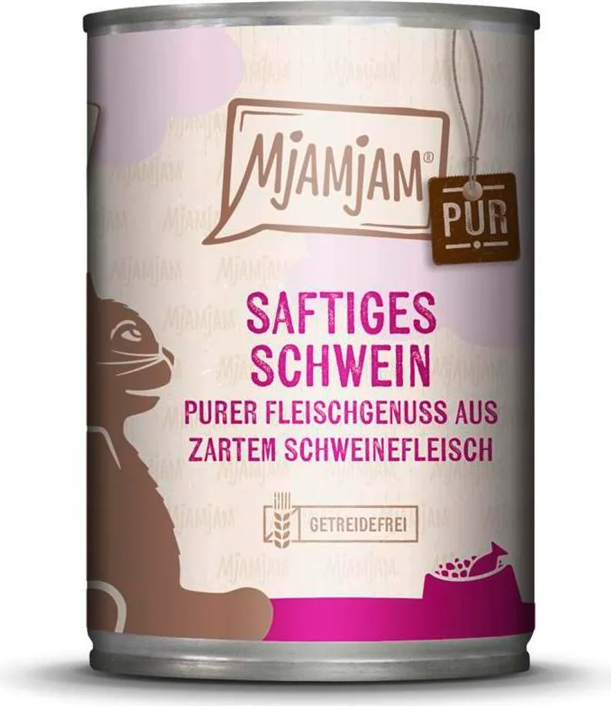 Mjamjam Porc Juteux - Solution pour Chat Difficile ou Sensible 6 x 400g