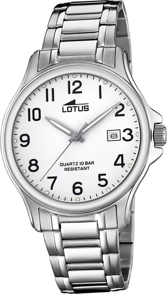 Montre-bracelet Lotus acier inoxydable argent pour homme Classique