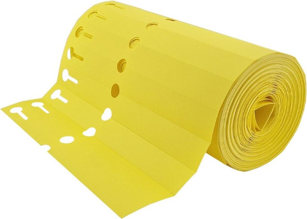 Étiquettes à boucle jaunes PVC sur rouleau - 200 x 20 mm - Image du produit 