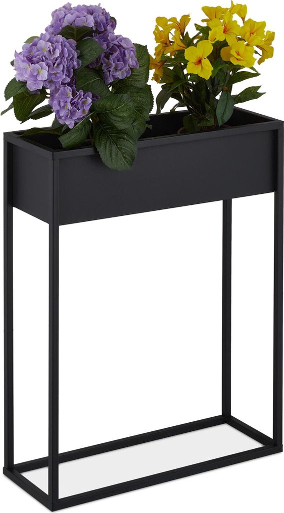 Portavasi Relaxdays, metallo, A x L x P: 70 x 55 x 20 cm, Immagine del prodotto 