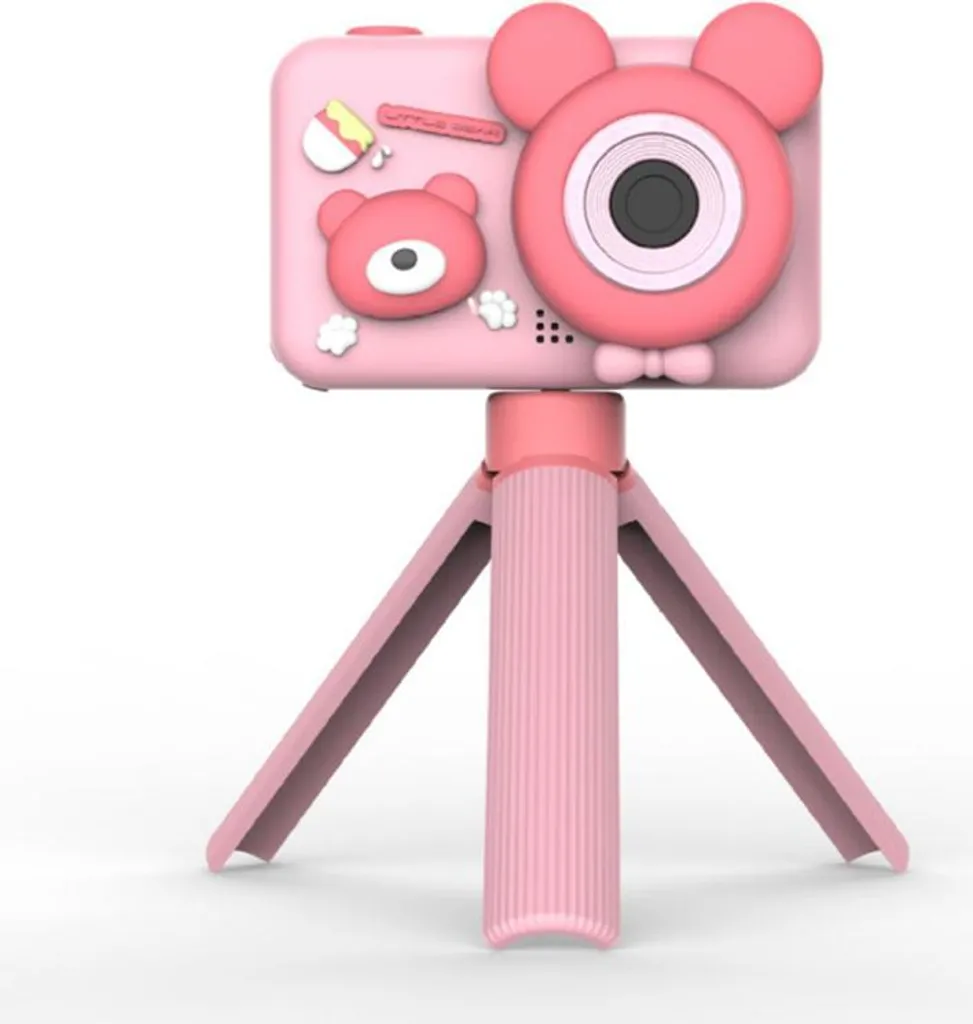 Mini Fotocamera Digitale Bambina Rosa | 1080P Selfie e Giochi