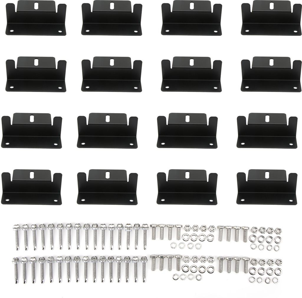 4 Sets Solarpanel Montagehalterung Aluminium Z Klammern Schwarz für Wohnmobile Wohnmobile