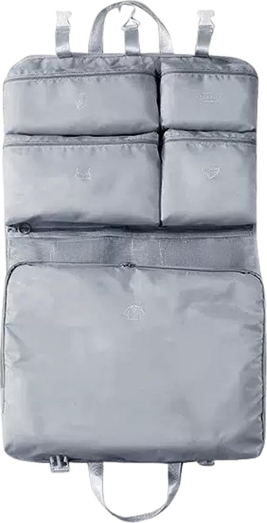 Aufbewahrungstasche zum Aufhängen in Form eines Packwürfels, großes Fassungsvermögen, 5 Fächer, Reißverschluss, maschinenwaschbar, erweiterba...