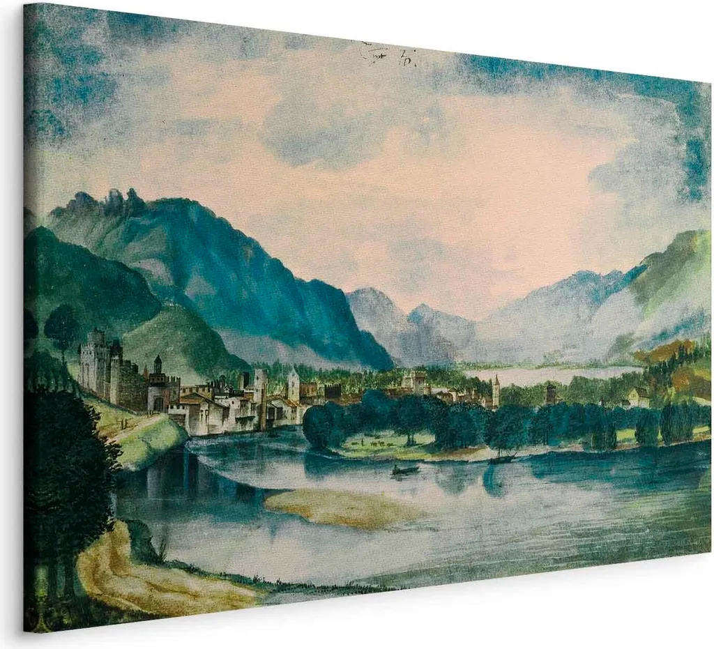Tableau mural moderne Vue de Trente par Dürer en toile 120 x 80 cm