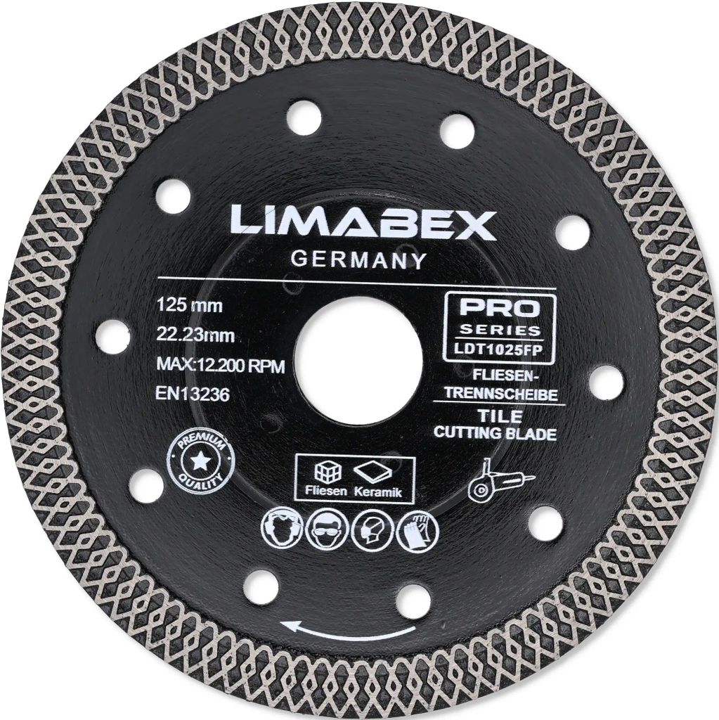 Diamanttrennscheibe 125 mm Feinsteinzeug Fliesen Keramik Produktbild 