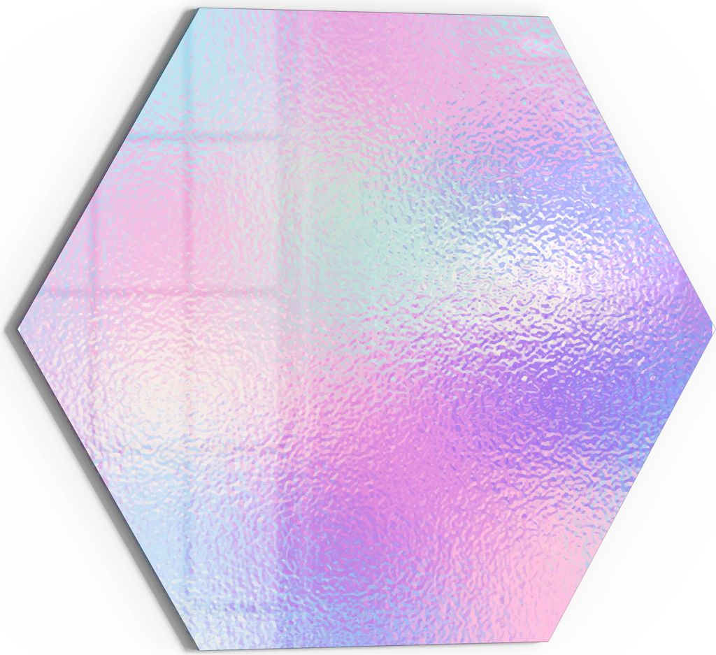 DEQORI Magnettafel Glas 40x35 cm 6-eckig 'Milchglas vor Pastell' beschreibbar Whiteboard