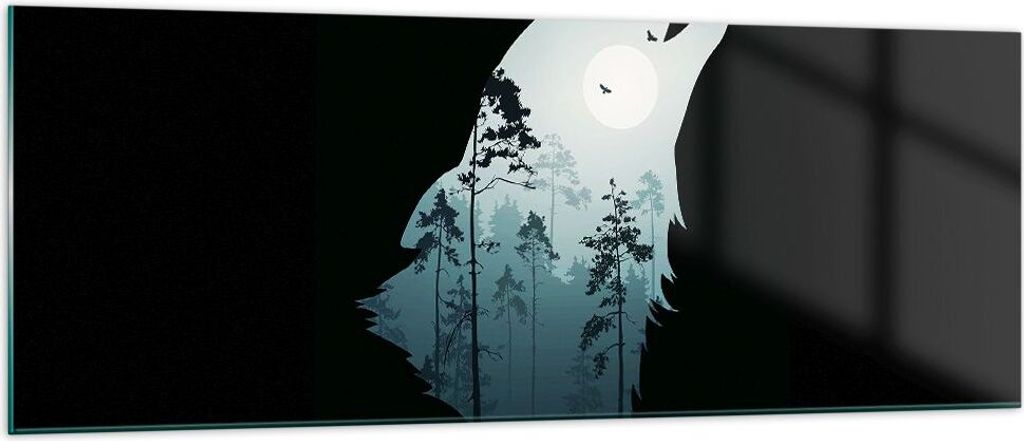 Bilder auf glas - Berge Höhle Park - 140x50cm - Glasbilder - Wandbilder - Kunstdruck - zum Aufhängen bereit - Wanddekoration aus Glas - Glas Bild...