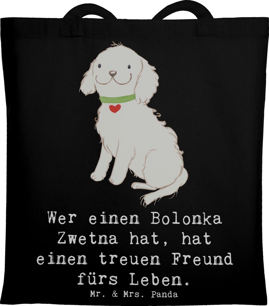 Mr. & Mrs. Panda Schultasche Bolonka Zwetna - Schwarz - Geschenk, Hunderassen, Vielfalt, Beutel, intelligente Hunde, Hunderasse, Hundehalter, Tote ...