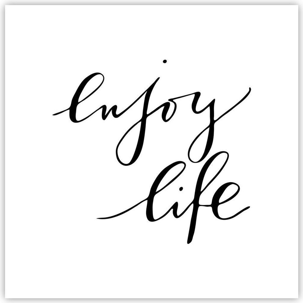 Poster - Poster ohne Rahmen - Genieße Leben Maxim - 50x50 cm - Wand Bild - Wanddeko - Wandbilder - Kunstposter - Wandposter - Bilder - Kunstdruck ...