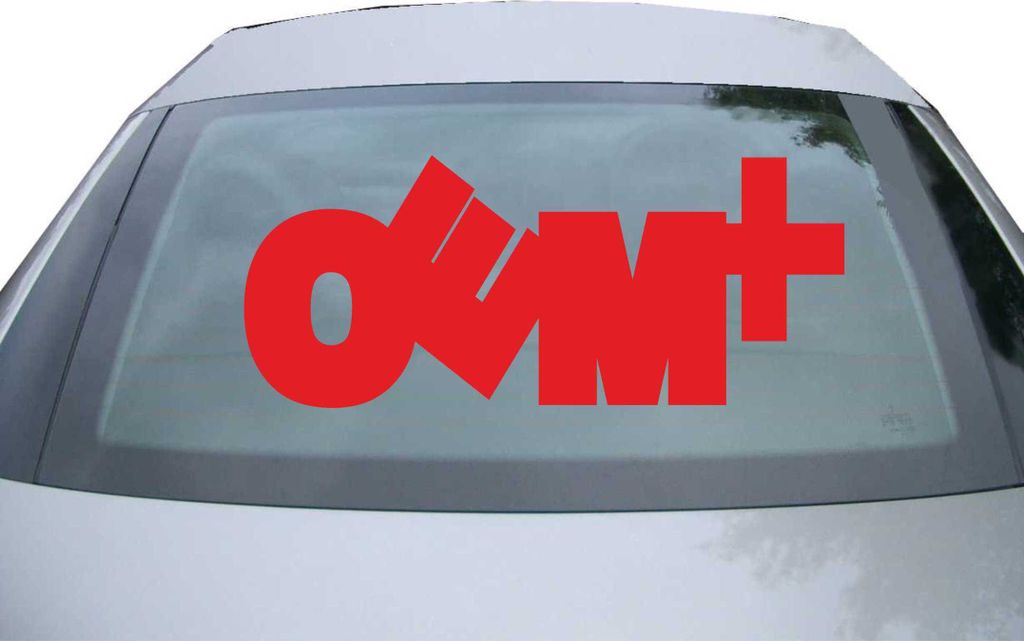 Indigos UG - Aufkleber Heckscheibe & Motorklappe DE7155 - rot - 600x252 mm - OEM+ Style - Auto Scheiben Fenster Heckklappe Tuning Racing JDM - Die cut