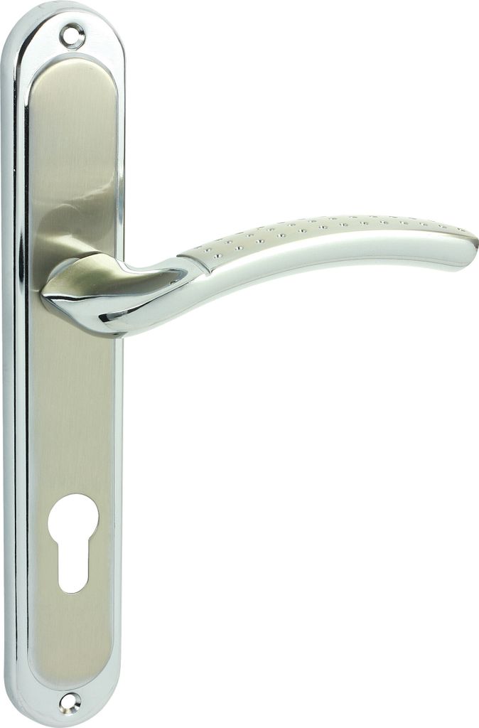 DOMINO Türgriff 72 Drückergarnitur PZ - Profilzylinder Set | Türklinke für Zimmertür, Bürotür, Kellertür & Innentür | L-Form | Türbeschl...