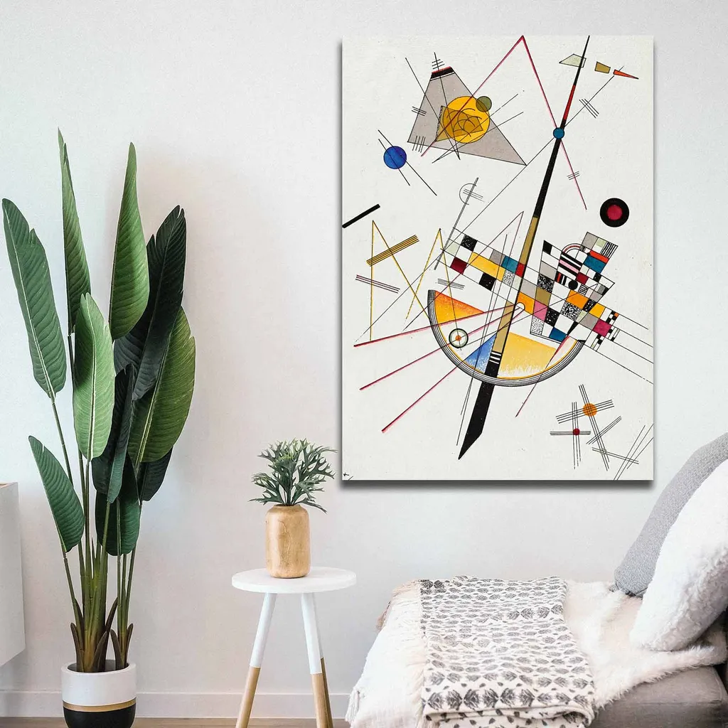 Tableau sur Toile pour Salon Moderne 70x100 cm Multicolore Art Kandinsky