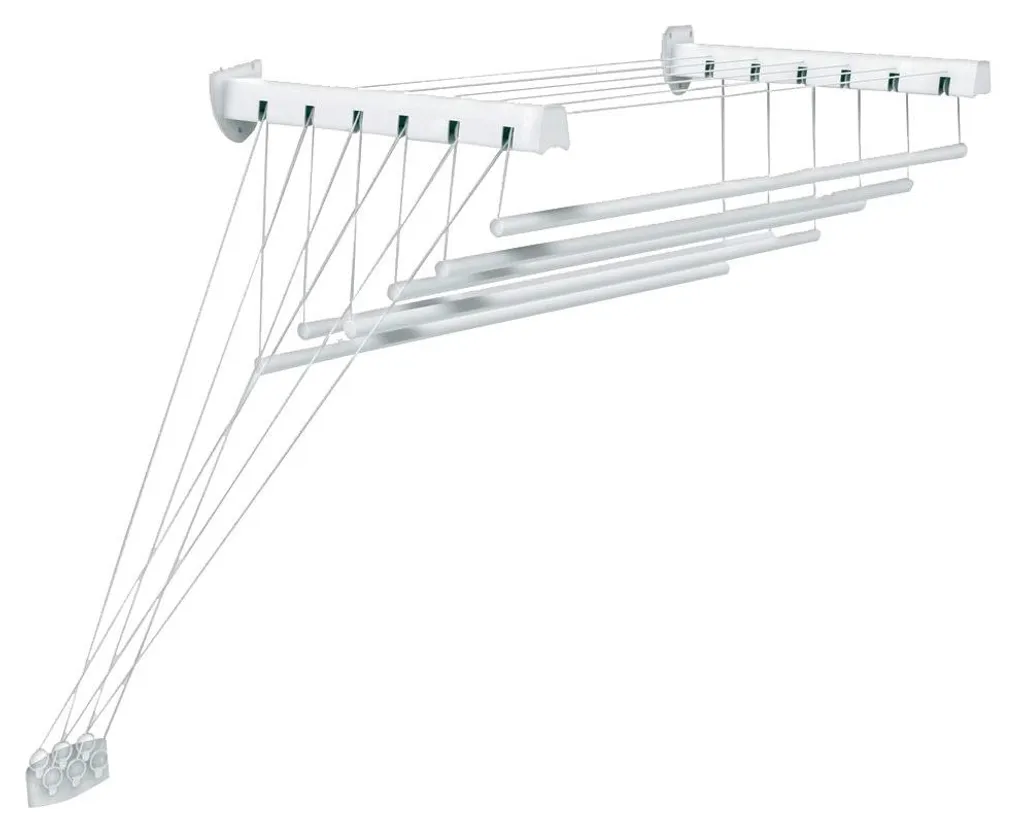 Étendoir à linge de plafond escamotable 120 cm pour gain de place