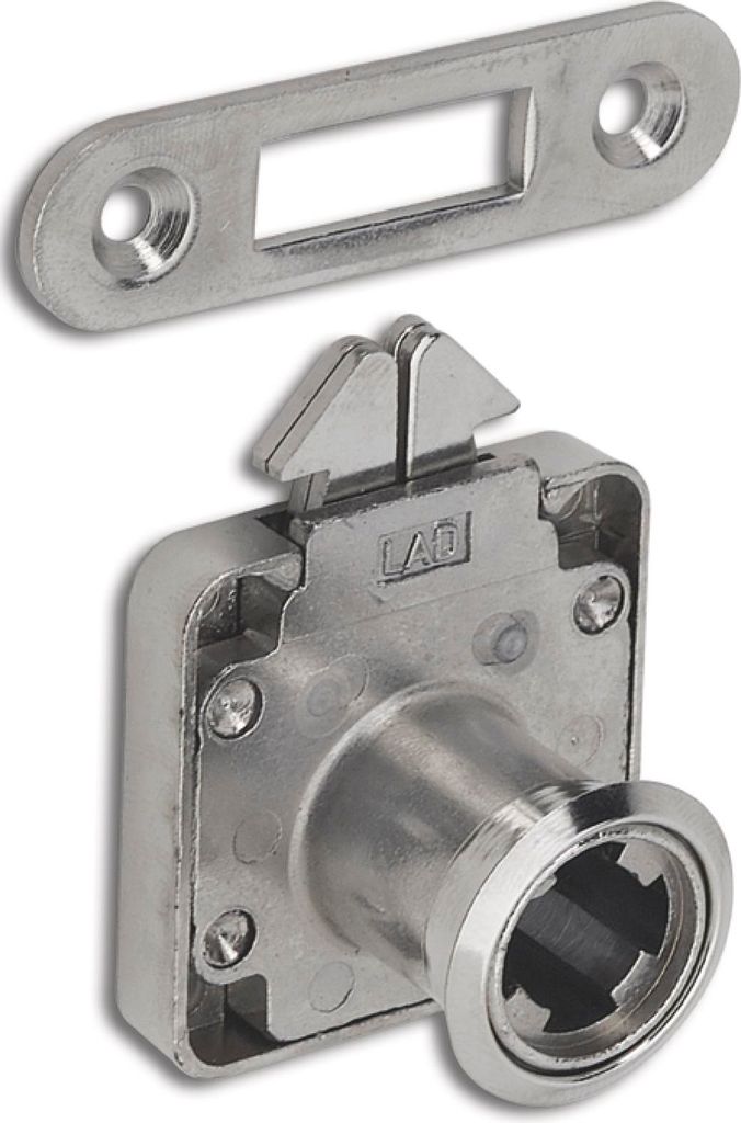 HEKNA Zylinder-Rollladen Aufschraubschloss 203 F Lade, Zamak vernickelt/verzinkt