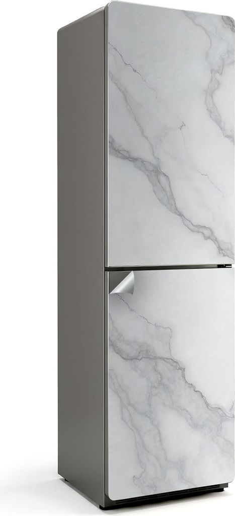 Metallische Textur mit Kratzern – Kühlschrank Aufkleber – Klebefolie Kühlschrank – Kühlschrank Nachbildung – Kühlschrankfolie selbstkle...