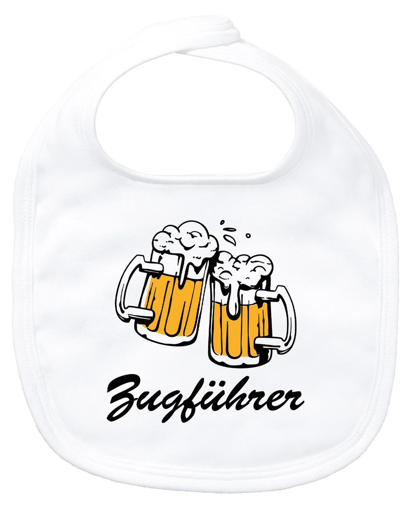 Huuraa Baby Lätzchen Zugführer Schützenfest Spielmannszug White Klettverschluss Baumwolle Latz Geschenkidee