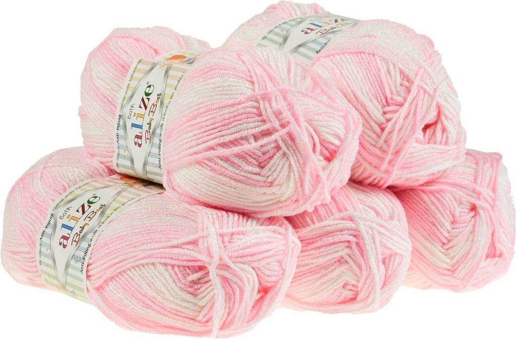 500g Baby Wolle Strickgarn ALIZE Baby Best Batik Antipilling, unterschiedliche Farben