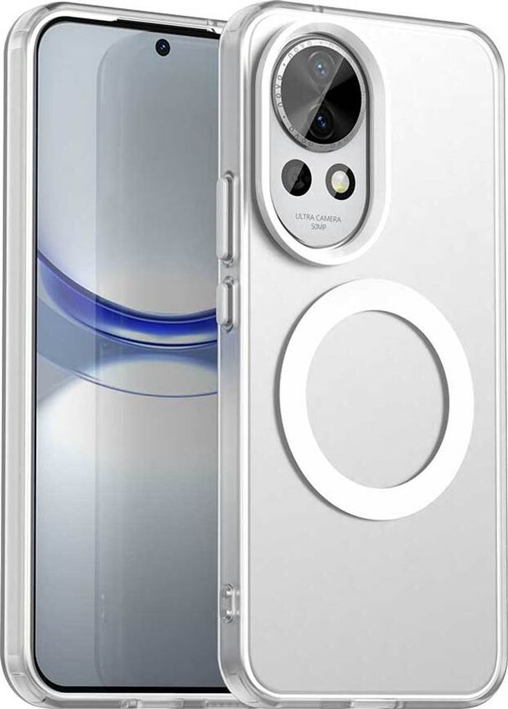 Magnetisch Hülle für Huawei Nova 13 / Nova 12, Schlank Durchscheinend Matt Stoßfest Handyhülle Weiß