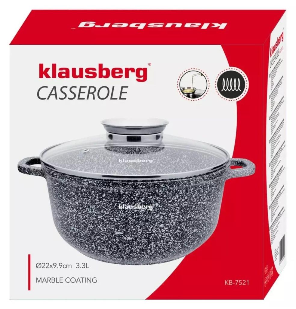 Mramorovaný hrniec 3,3 l 22 cm KLAUSBERG KB-7521 Obrázok produktu 
