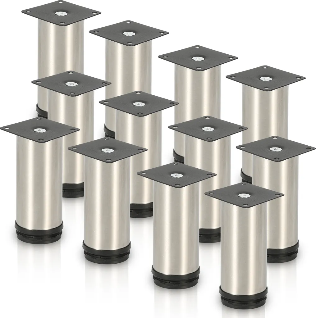 Piedini per Mobili 180mm Acciaio Inox | Set 12 Pezzi Bettizia