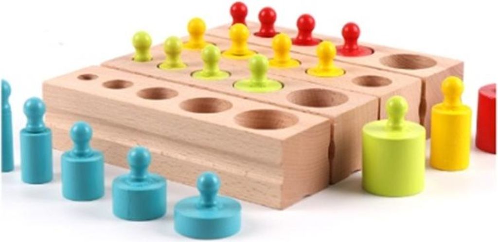 KX6290 Odwazniki cylindry drewniane montessori ko Zdjęcie produktu 