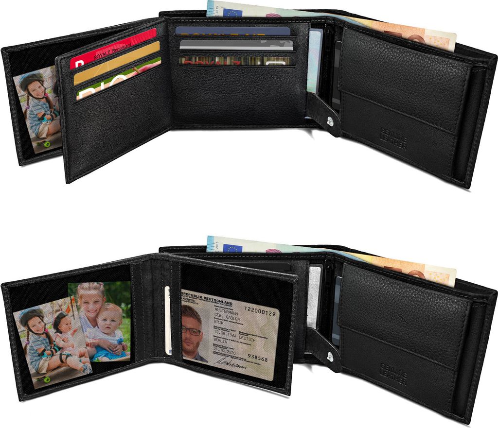 ROYALZ "Detroit" Geldbörse Herren Leder RFID-Schutz Produktbild 5