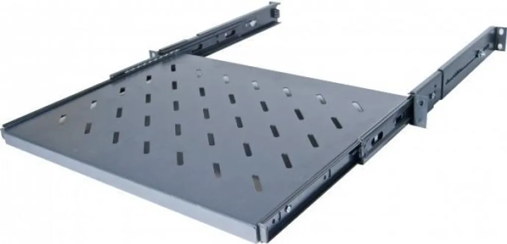 Plateau extensible 1U pour baie 19" fixation latérale 350mm RAL 9005