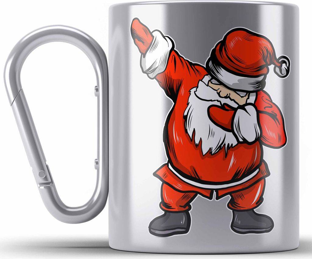 Trendation - Weihnachten Edelstahl Tasse Karabiner Produktbild 