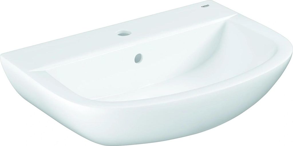 A white ceramic sink on a white background.