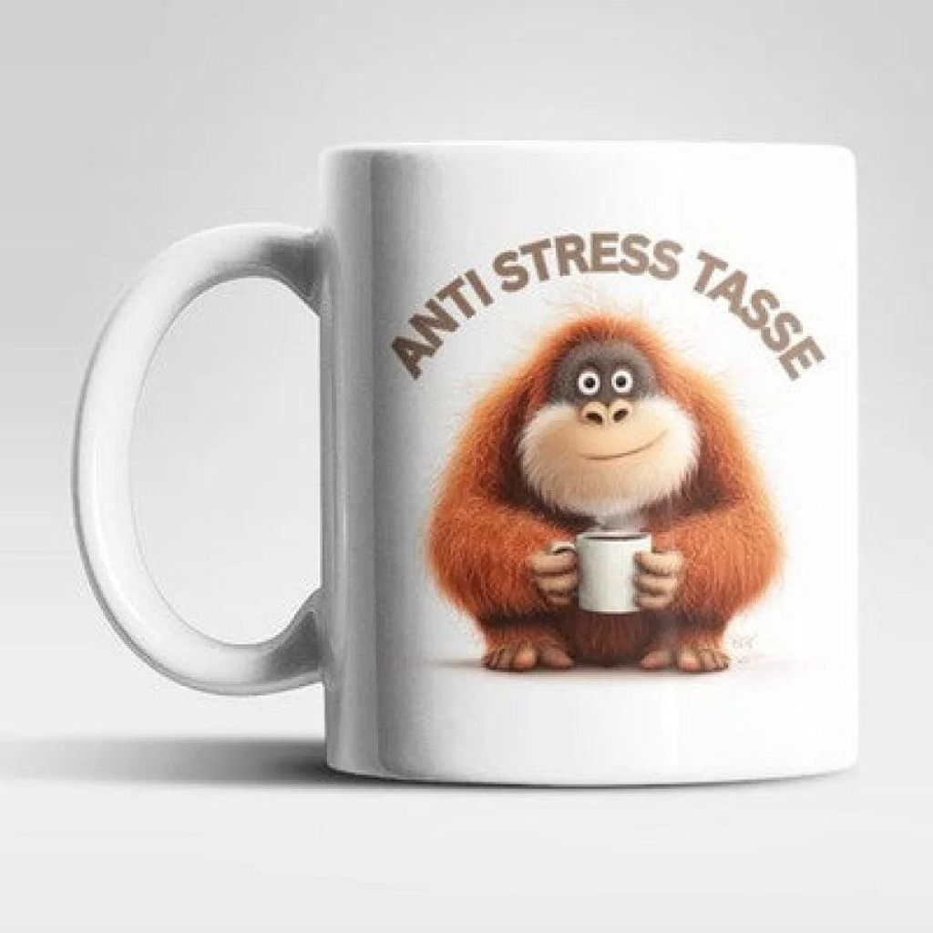 Anti Stress Orang-Utan Kaffeetasse Teetasse Tasse Geschenkidee 325 ml