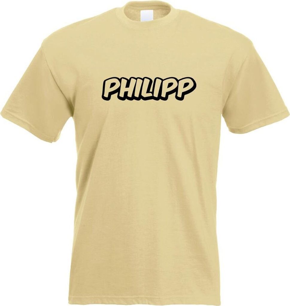 Kiwistar - T-Shirt - Khaki - Philipp Vorname Jungen Motiv Bedruckt Funshirt Design Print - mit Motiv Bedruckt - Funshirt Design - Sport - Freizeit ...