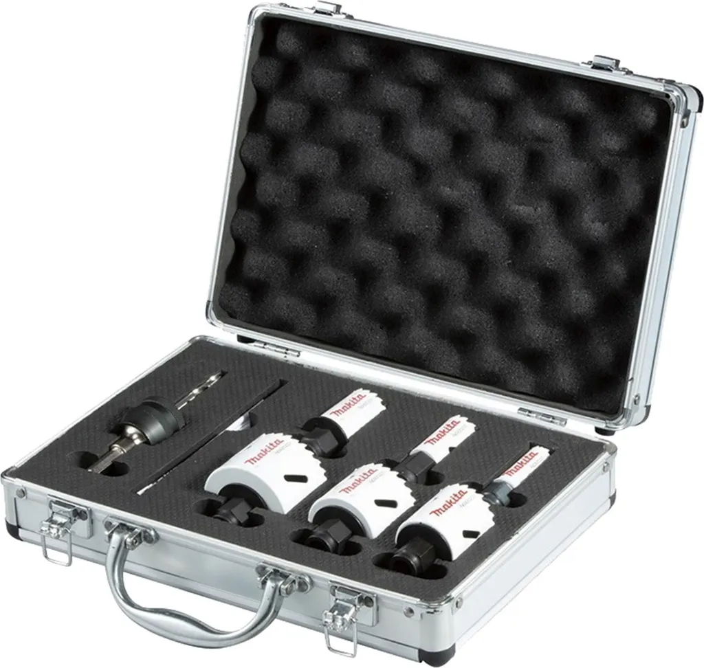 Coffret Makita Ezychange 6 Scies Cloches Bim avec Foret de Centrage 1Wp